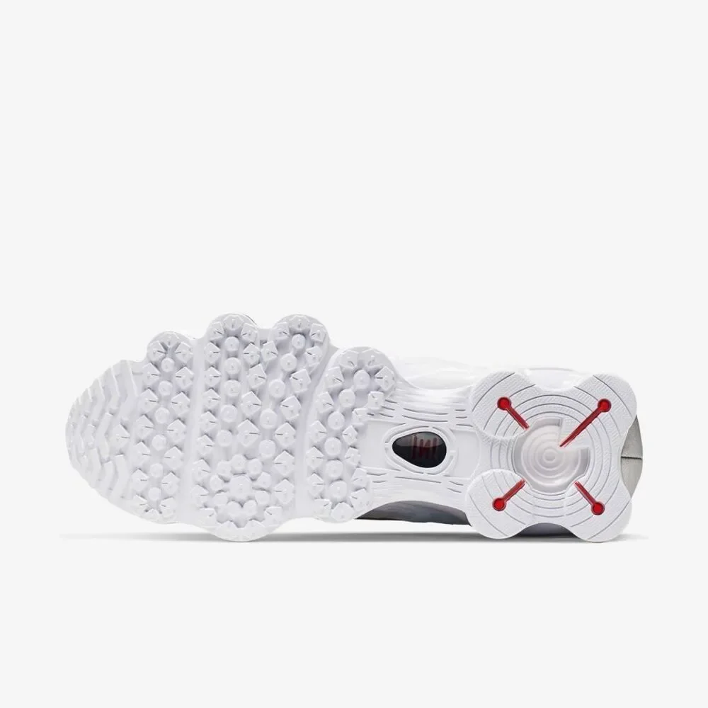 Nike Shox TL Shoes White Metallic Silver AV3595-100 Men's Size 10